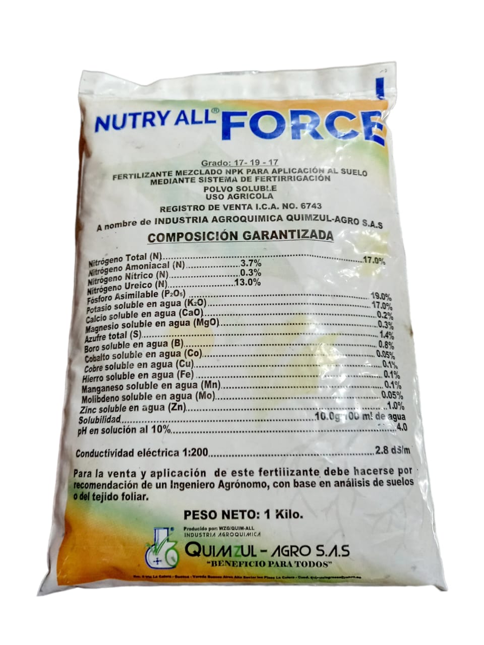 NUTRY ALL FORCE X 1 KILO NUTRY ALL FORCE X 1 KILO