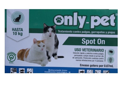 ONLY-PET SPOT ON (GATOS) X 0,67 CC ONLY-PET SPOT ON (GATOS) X 0,67 CC